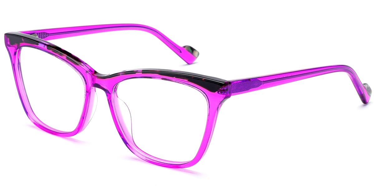 Acetate Square Reading Glasses pattern-rose