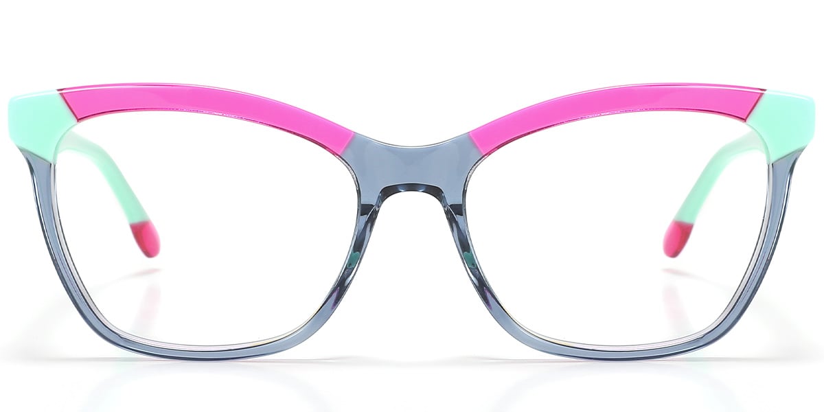 Acetate Square Reading Glasses pattern-blue