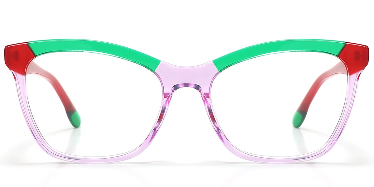 Acetate Square Reading Glasses pattern-purple