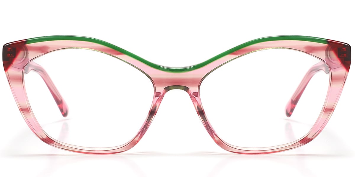 Acetate Geometric Reading Glasses pattern-rose