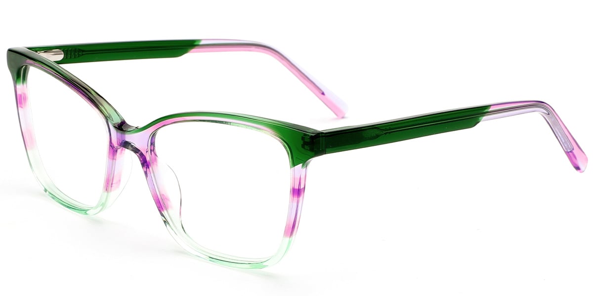 Acetate Square Reading Glasses pattern-purple