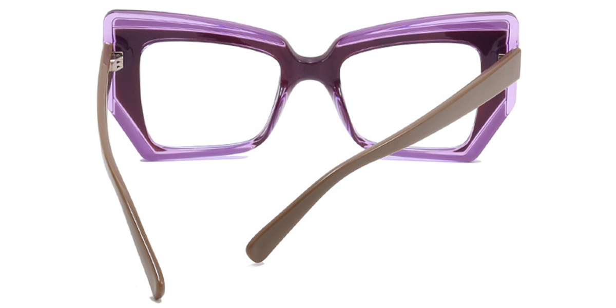 Cat Eye Reading Glasses pattern-purple