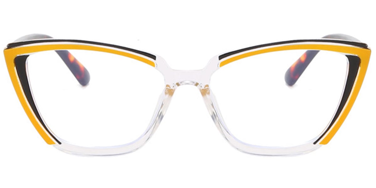 Cat Eye Reading Glasses pattern-yellow