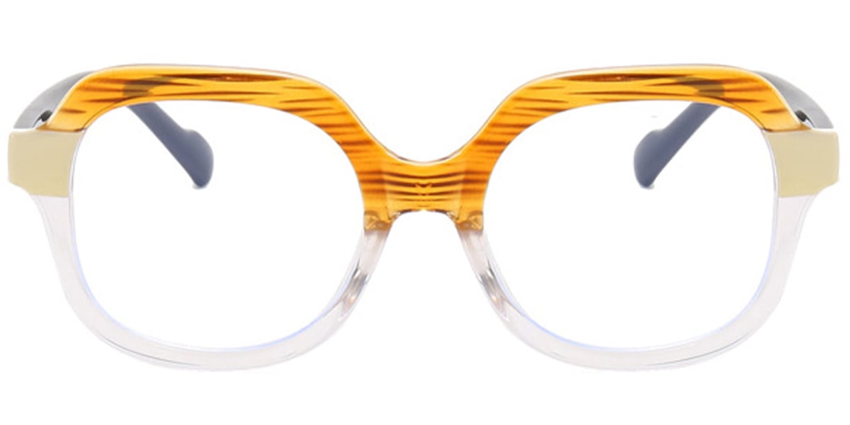 Square Reading Glasses wood_texture-yellow