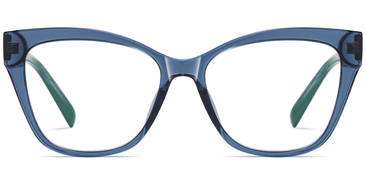 Acetate Cat Eye Reading Glasses translucent-blue