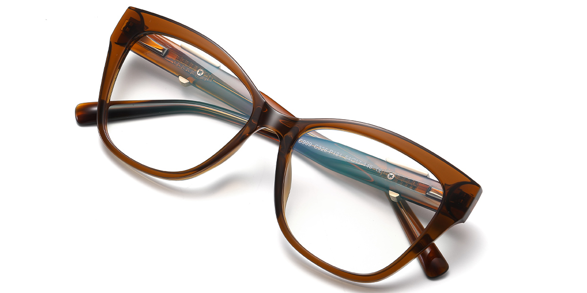 Acetate Cat Eye Reading Glasses translucent-brown