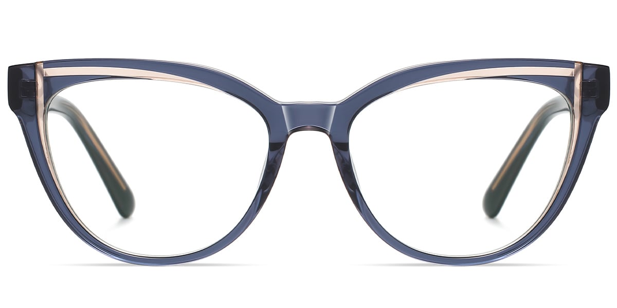 Acetate Geometric Reading Glasses pattern-blue