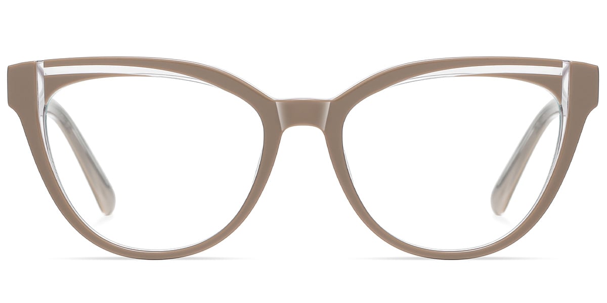 Acetate Geometric Reading Glasses pattern-brown