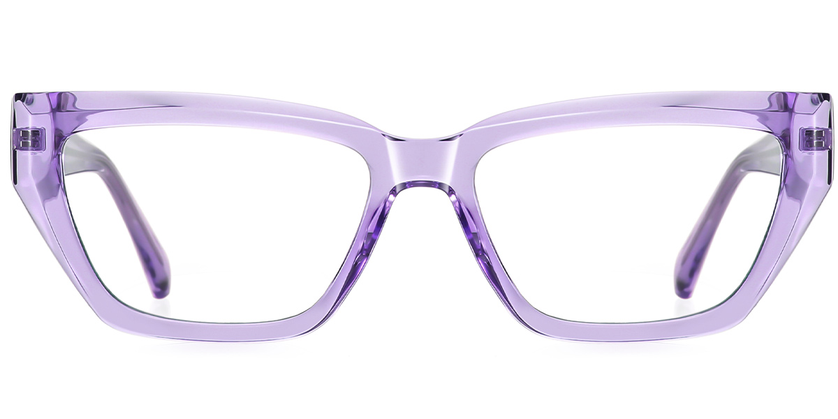 Square Reading Glasses translucent-purple