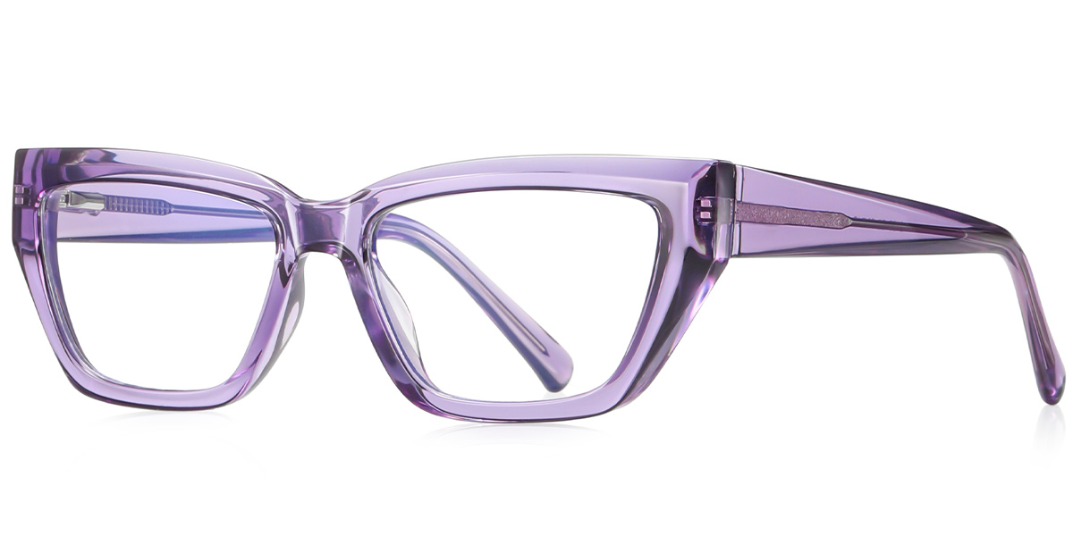 Square Reading Glasses translucent-purple