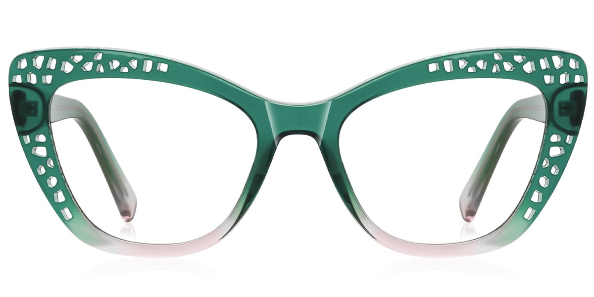 Square Reading Glasses gradient_green