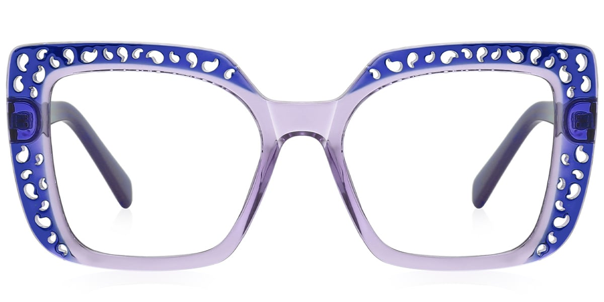 Square Reading Glasses pattern-blue