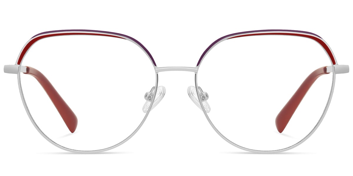 Geometric Reading Glasses pattern-red