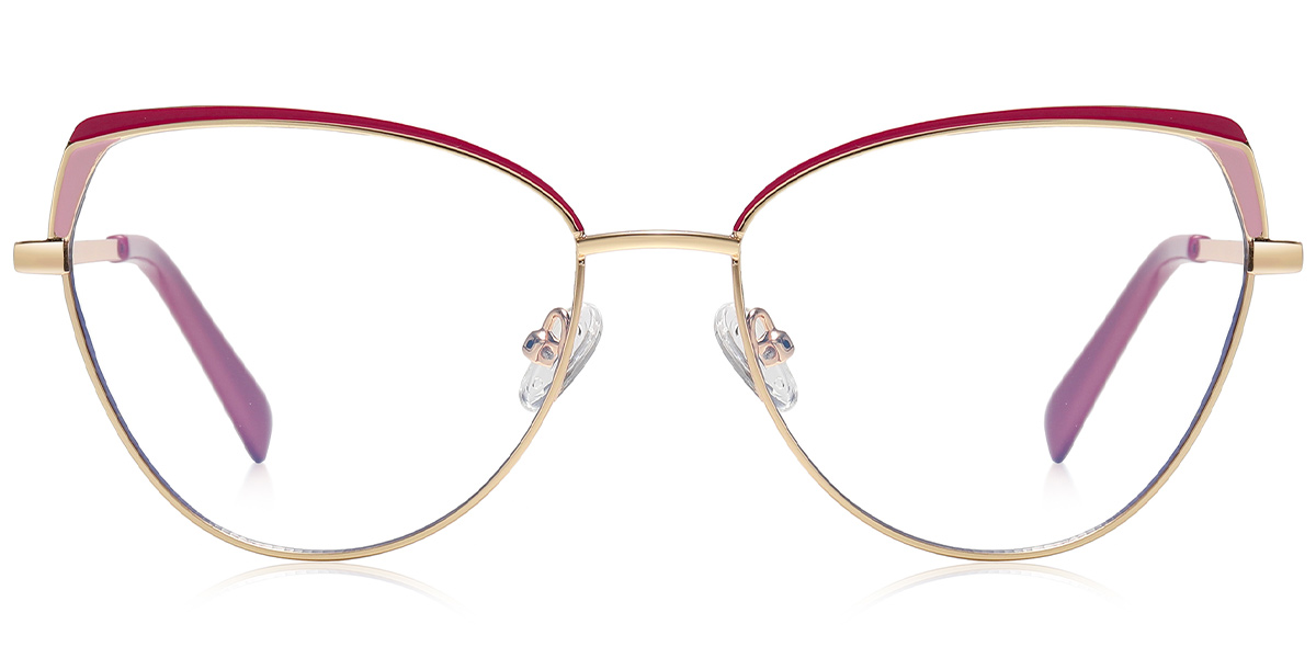 Geometric Reading Glasses pattern-rose