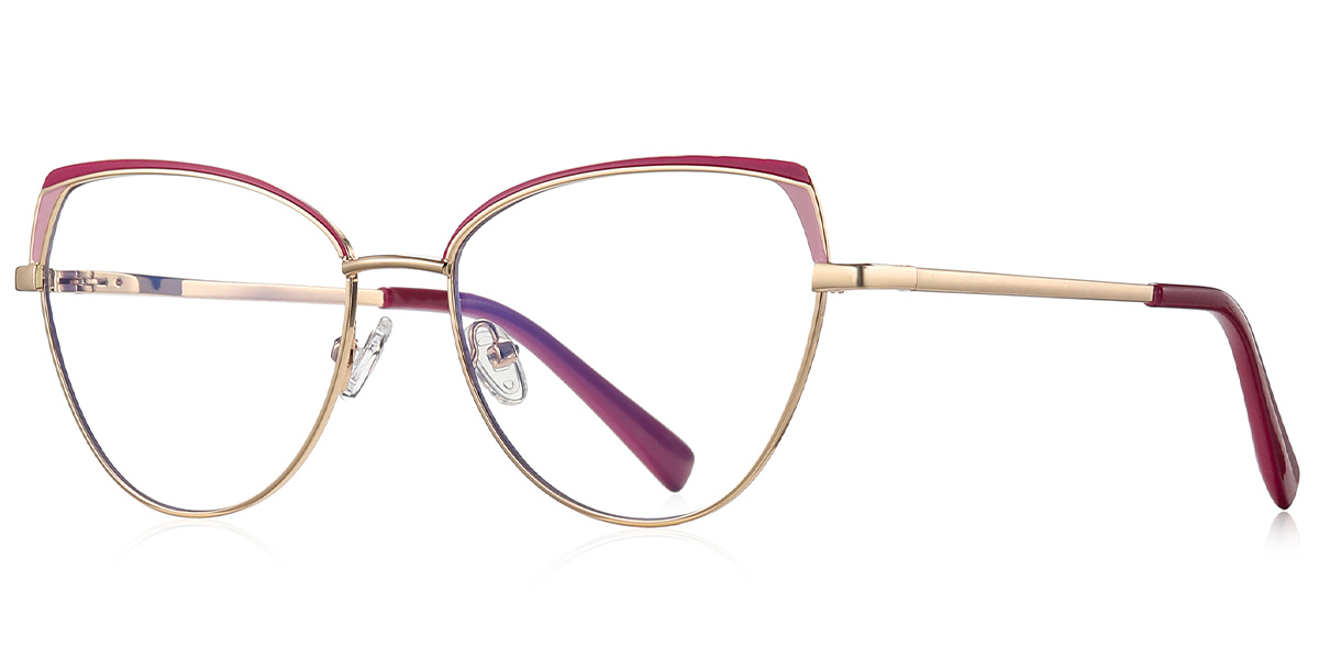 Geometric Reading Glasses pattern-rose