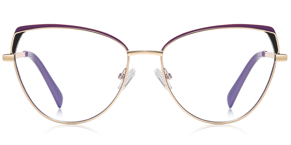 Geometric Reading Glasses pattern-purple