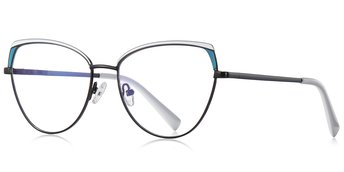 Geometric Reading Glasses black-white