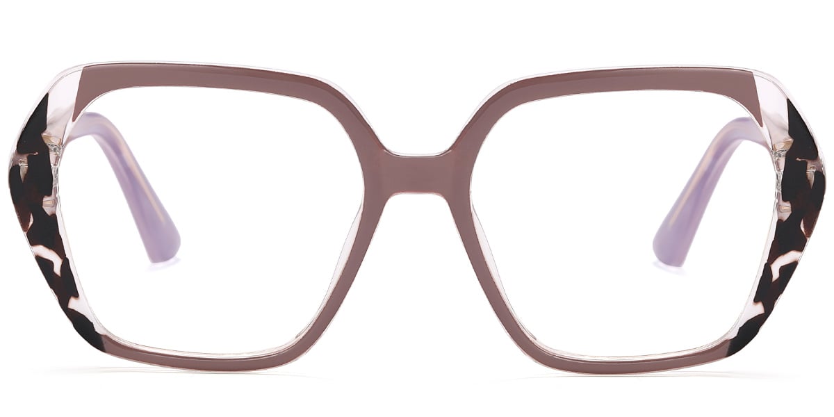 Geometric Reading Glasses pattern-brown