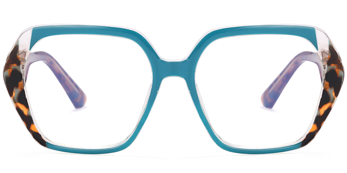 Geometric Reading Glasses pattern-blue