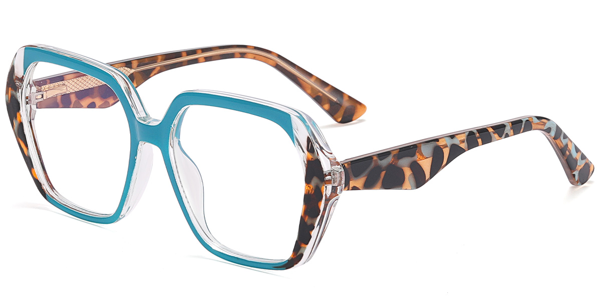 Geometric Reading Glasses pattern-blue