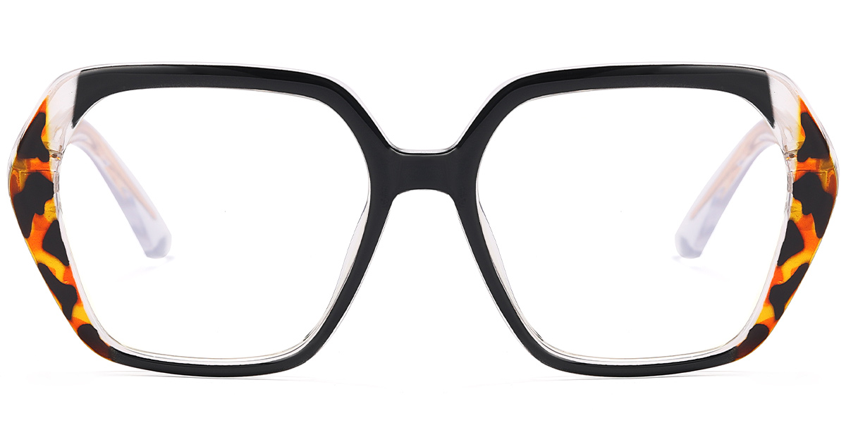 Geometric Reading Glasses pattern-black