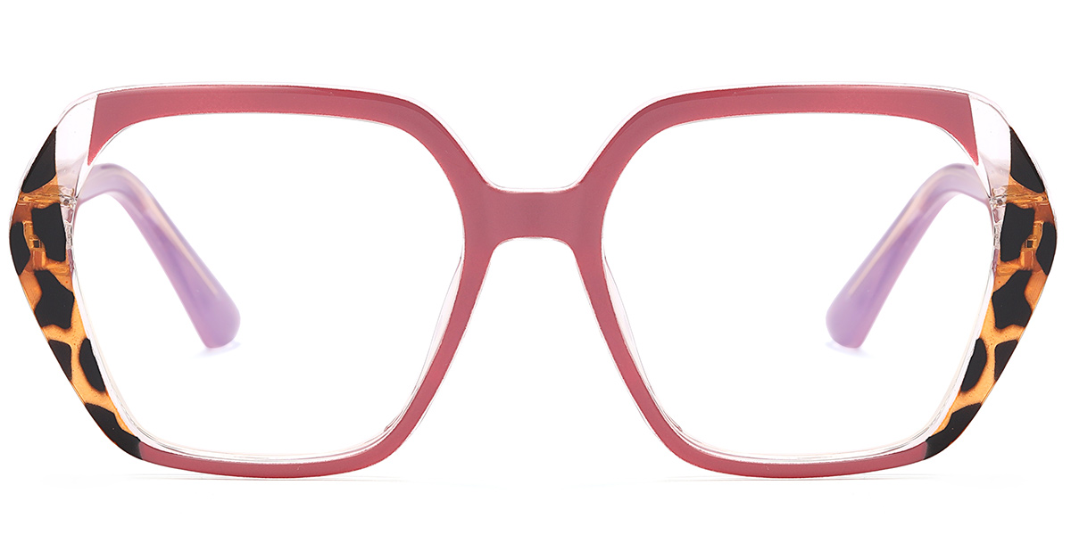 Geometric Reading Glasses pattern-rose