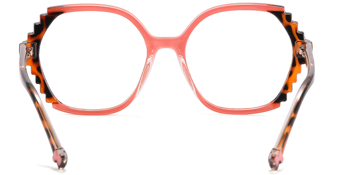 Geometric Reading Glasses pattern-pink