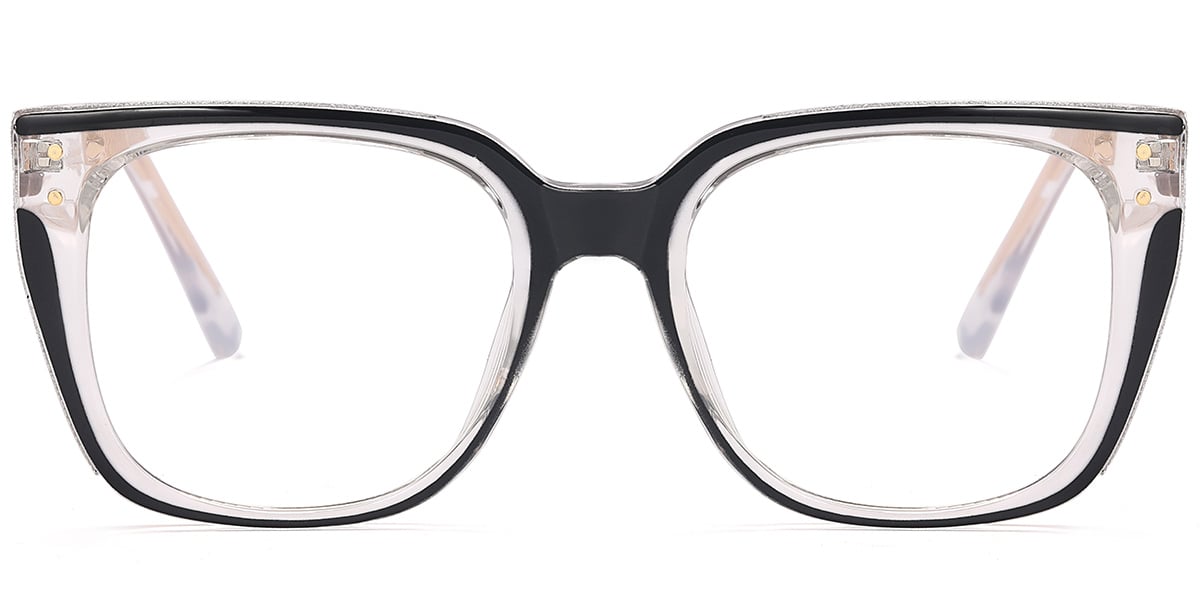 Square Reading Glasses pattern-black