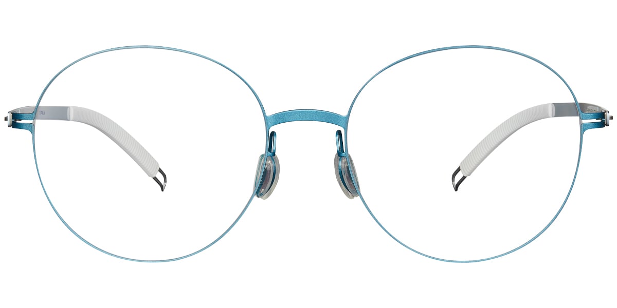 Titanium Round Reading Glasses light_blue