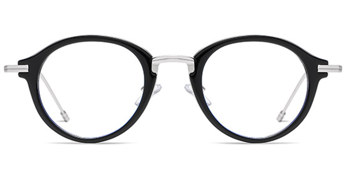 Geometric Reading Glasses black-silver