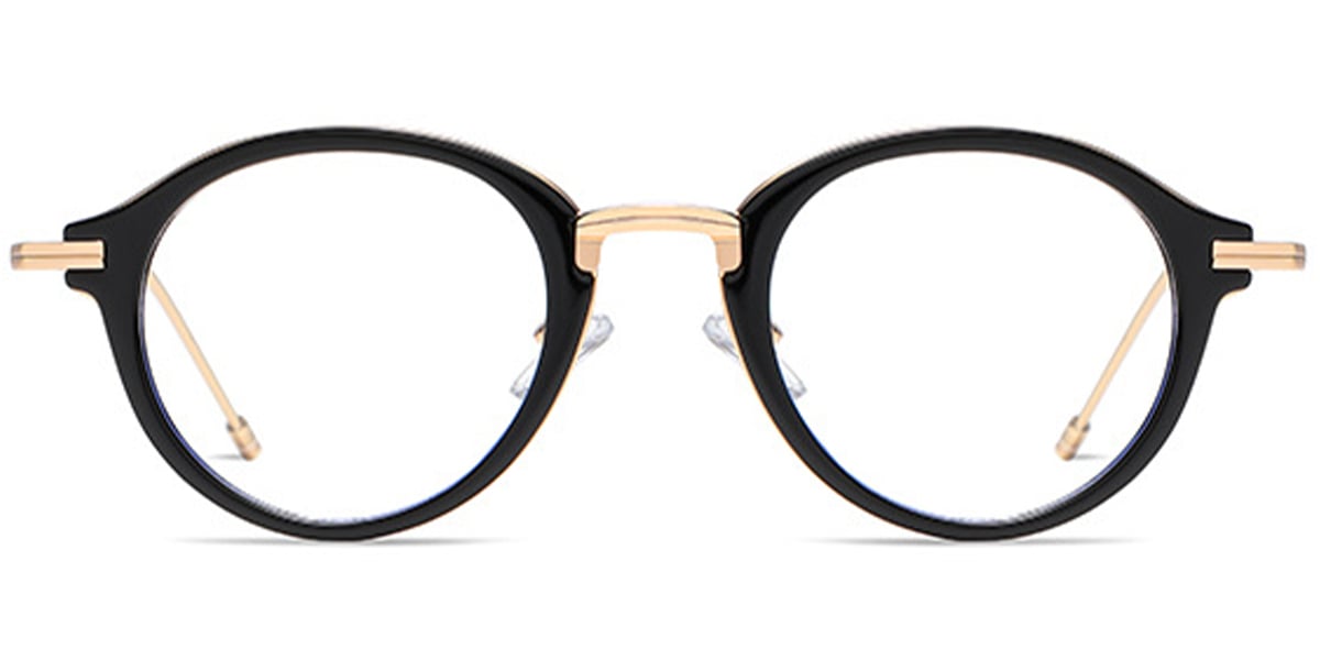 Geometric Reading Glasses black-gold