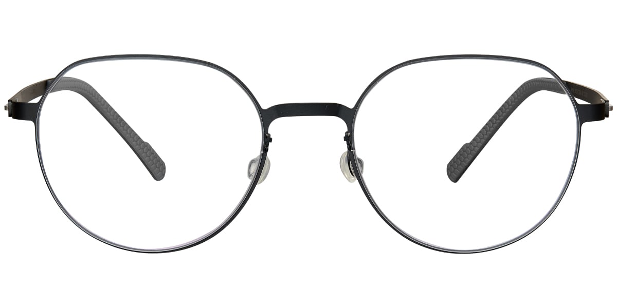 Titanium Geometric Reading Glasses black