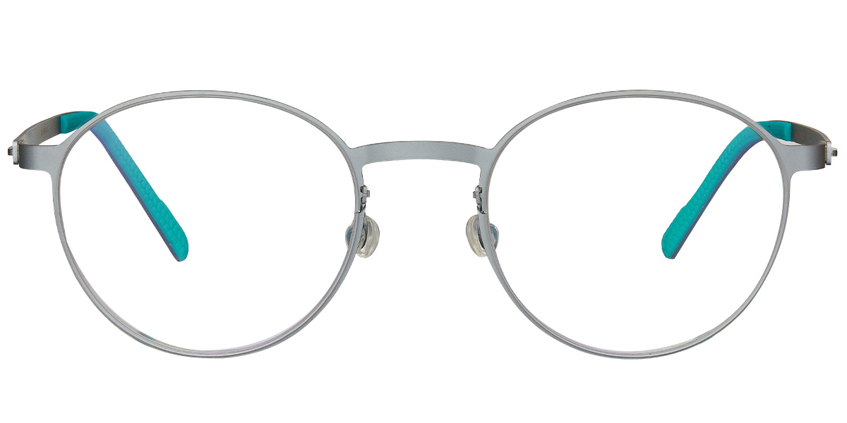 Titanium Round Reading Glasses grey