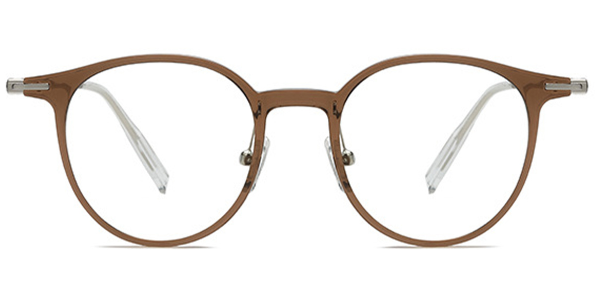 Round Reading Glasses translucent-brown