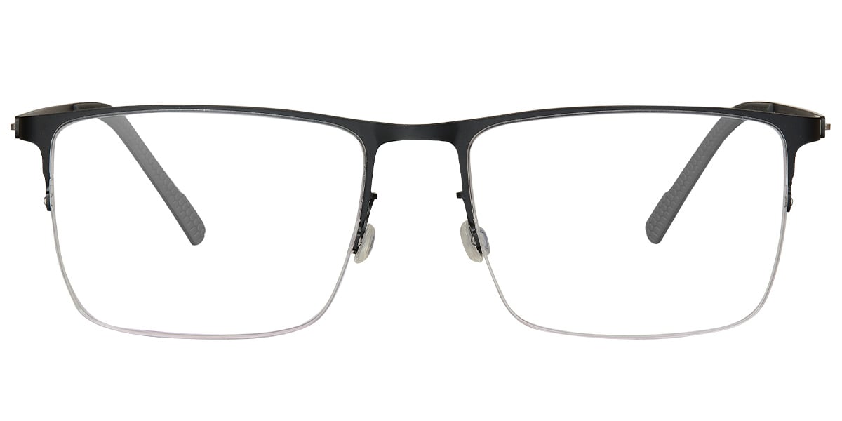 Titanium Square Reading Glasses black