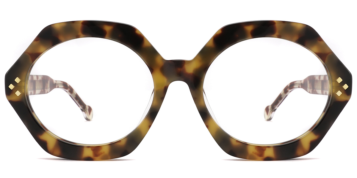 Acetate Geometric Reading Glasses tortoiseshell