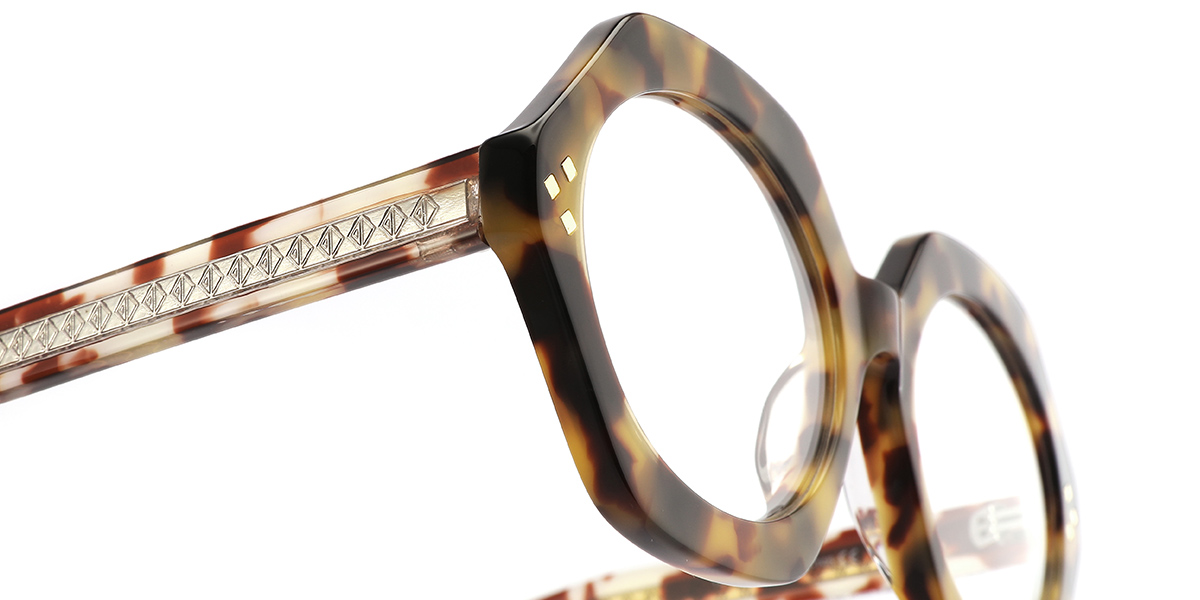 Acetate Geometric Reading Glasses tortoiseshell