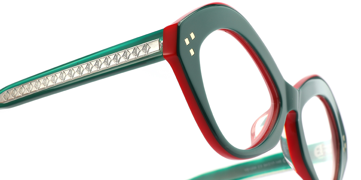 Acetate Geometric Reading Glasses green