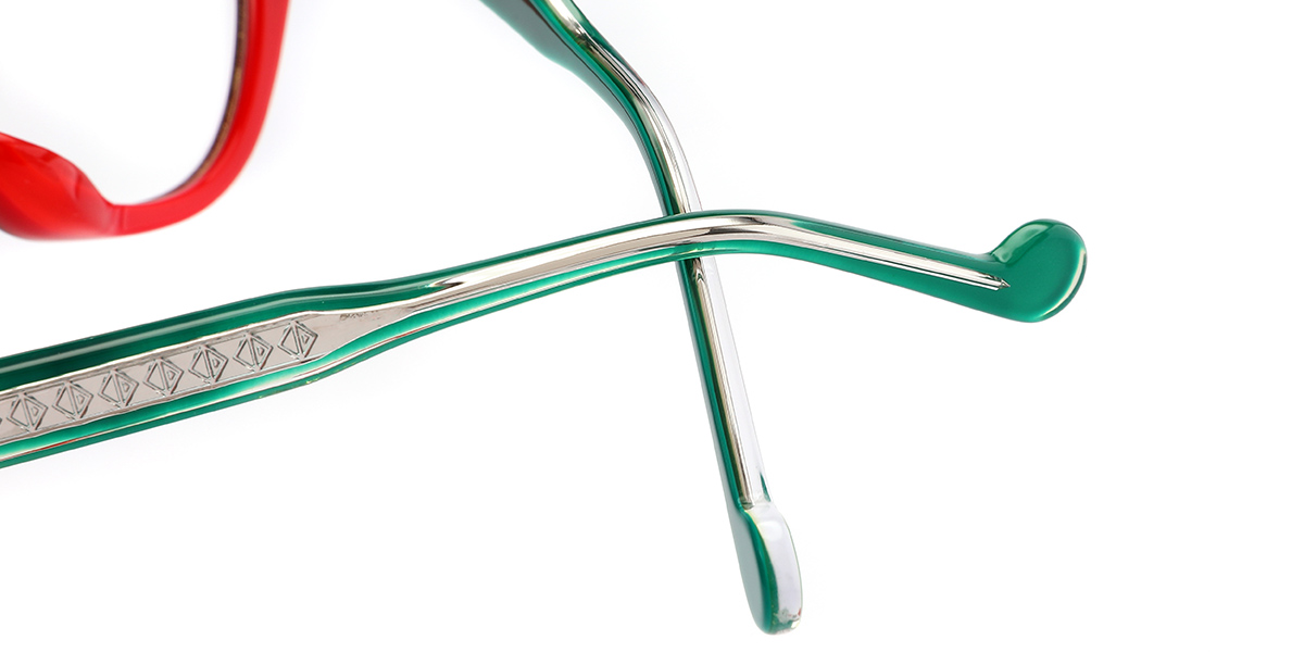 Acetate Geometric Reading Glasses green