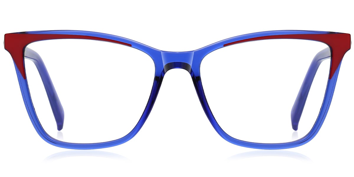 Square Reading Glasses pattern-blue