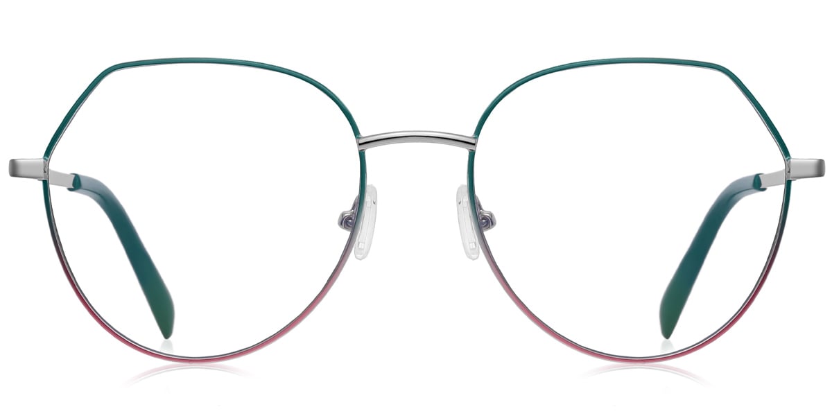 Geometric Reading Glasses gradient_green