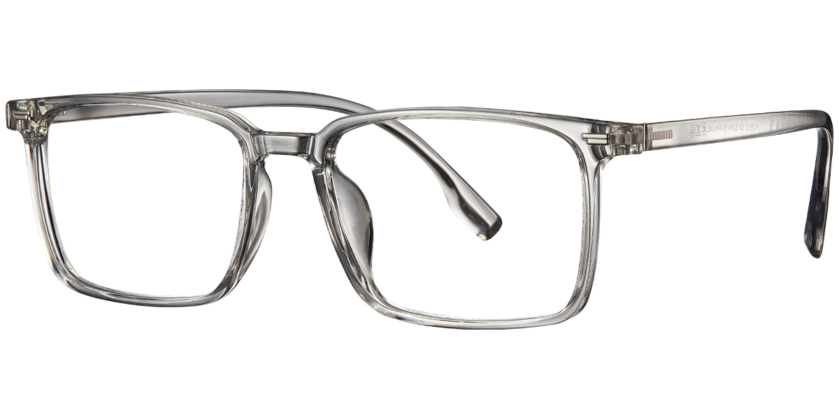 Rectangle Reading Glasses translucent-grey