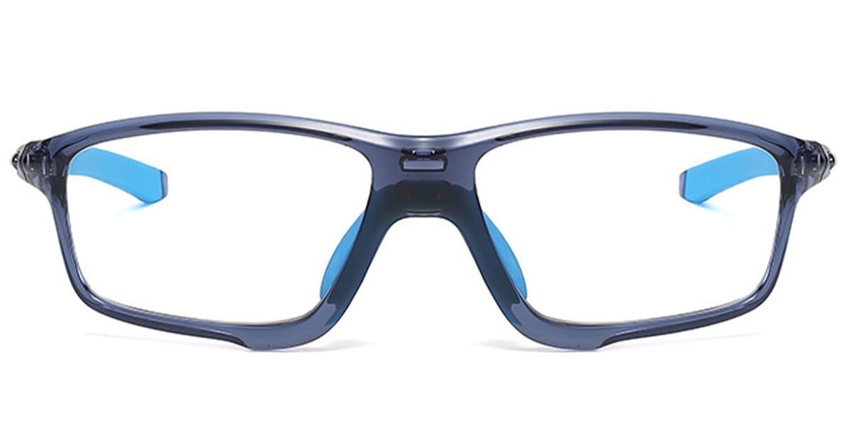 Square Reading Glasses translucent-blue