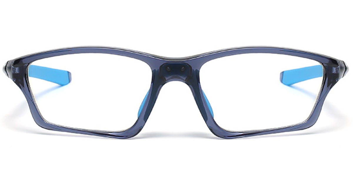 Square Reading Glasses translucent-blue