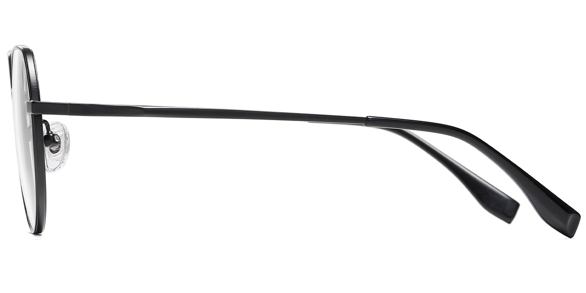 Titanium Geometric Reading Glasses black