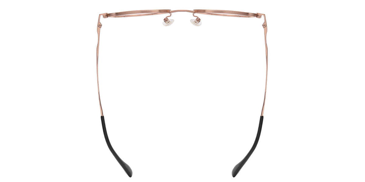 Titanium Geometric Reading Glasses rose_gold