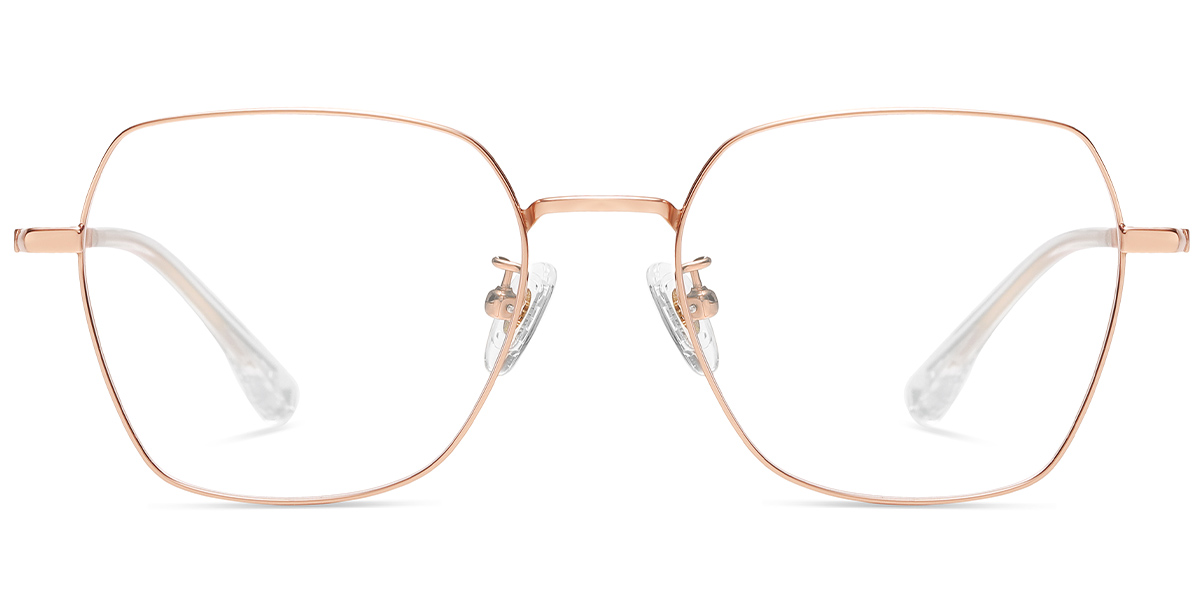 Titanium Square Reading Glasses rose_gold