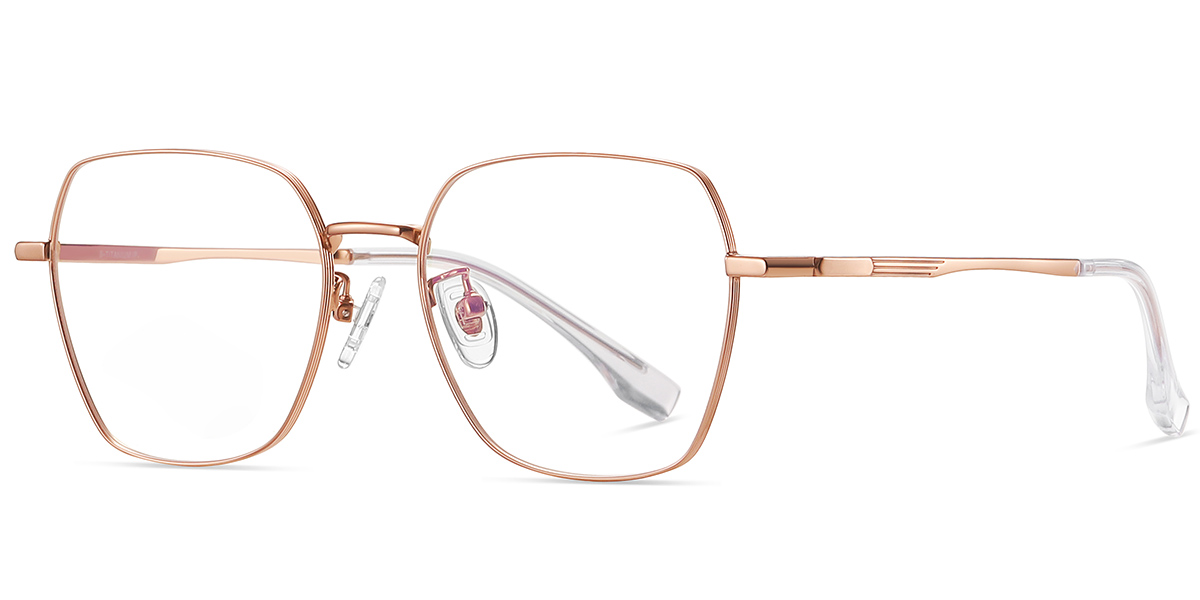 Titanium Square Reading Glasses rose_gold