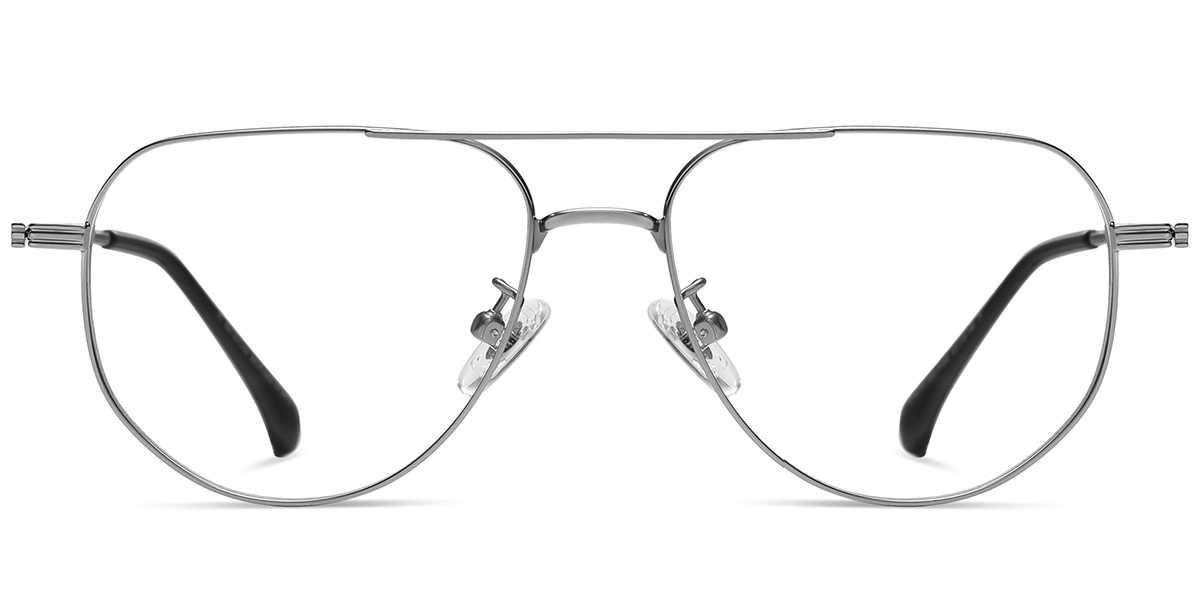 Titanium Aviator Reading Glasses gun_metal