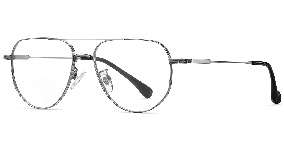 Titanium Aviator Reading Glasses gun_metal